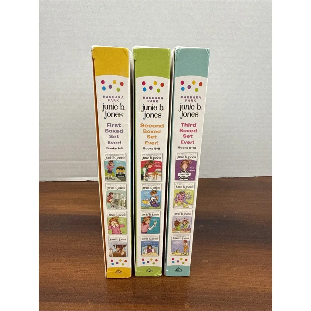 Lot of 12 Junie B. Jones Chapter Books 1-12- 4 Box Sets‎